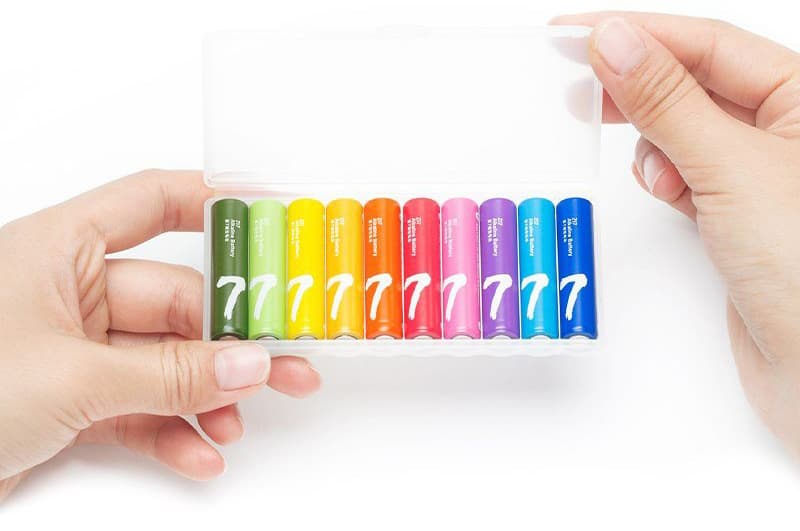 Батарейка Xiaomi AAA Rainbow Batteries (10шт), 1,5В— фото №1