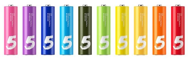 Батарейка Xiaomi AA Rainbow Batteries (10шт), 1,5В— фото №0
