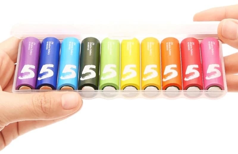 Батарейка Xiaomi AA Rainbow Batteries (10шт), 1,5В— фото №2